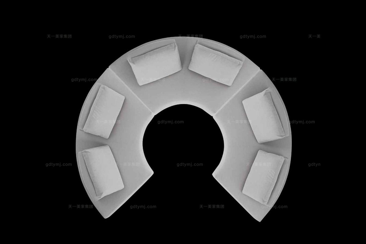 Dema91精品久久久久久水蜜桃时尚现代布艺弧形沙发