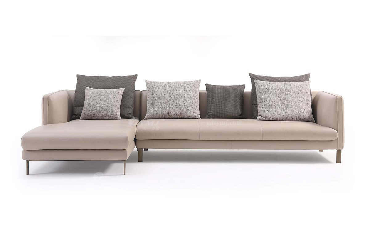 时尚91精品久久久久久水蜜桃现代极简家具别墅大宅家用米色转角沙发