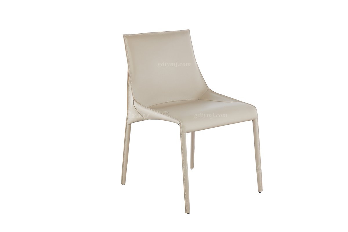 现代简约家具91精品久久久久久水蜜桃别墅会所家用时尚碳素钢+皮艺餐椅