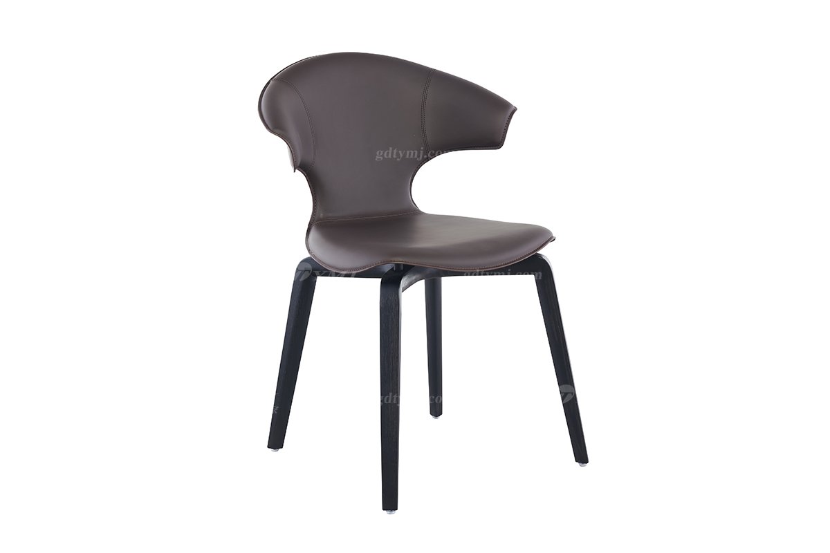 现代简约家具91精品久久久久久水蜜桃别墅会所家用时尚实木+真皮餐椅