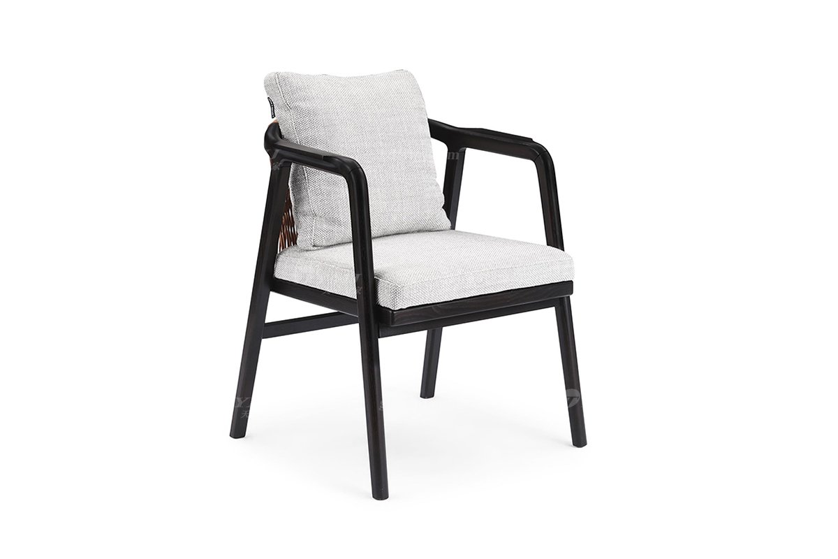  现代简约家具91精品久久久久久水蜜桃别墅会所家用时尚实木+布艺餐椅BRF3105