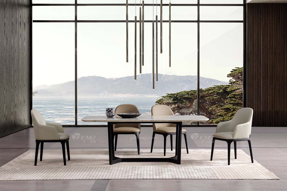  现代简约家具91精品久久久久久水蜜桃别墅会所家用时尚进口岩板长餐台21012A-1场景2