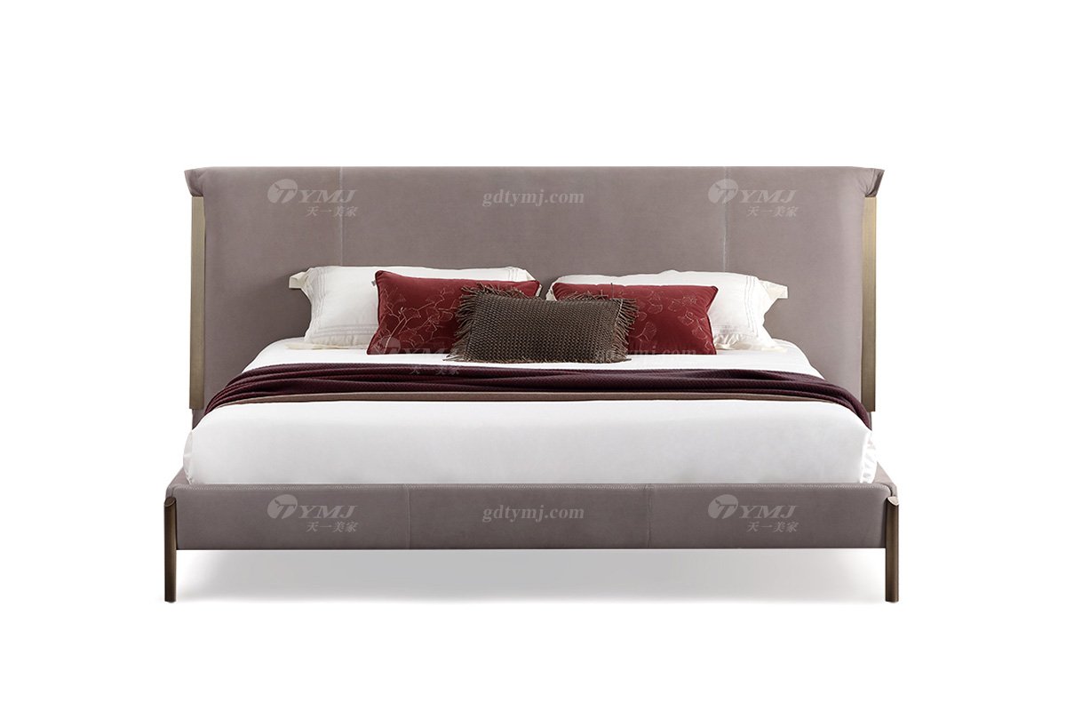  现代简约家具91精品久久久久久水蜜桃别墅会所家用时尚舒适皮布艺大床婚床双人床