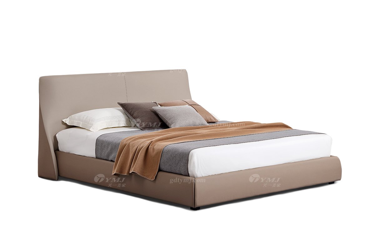  现代简约家具91精品久久久久久水蜜桃别墅会所家用时尚舒适皮艺大床婚床双人床