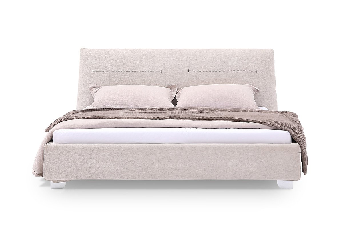  现代简约家具91精品久久久久久水蜜桃别墅会所家用时尚舒适布艺主卧大床婚床双人床