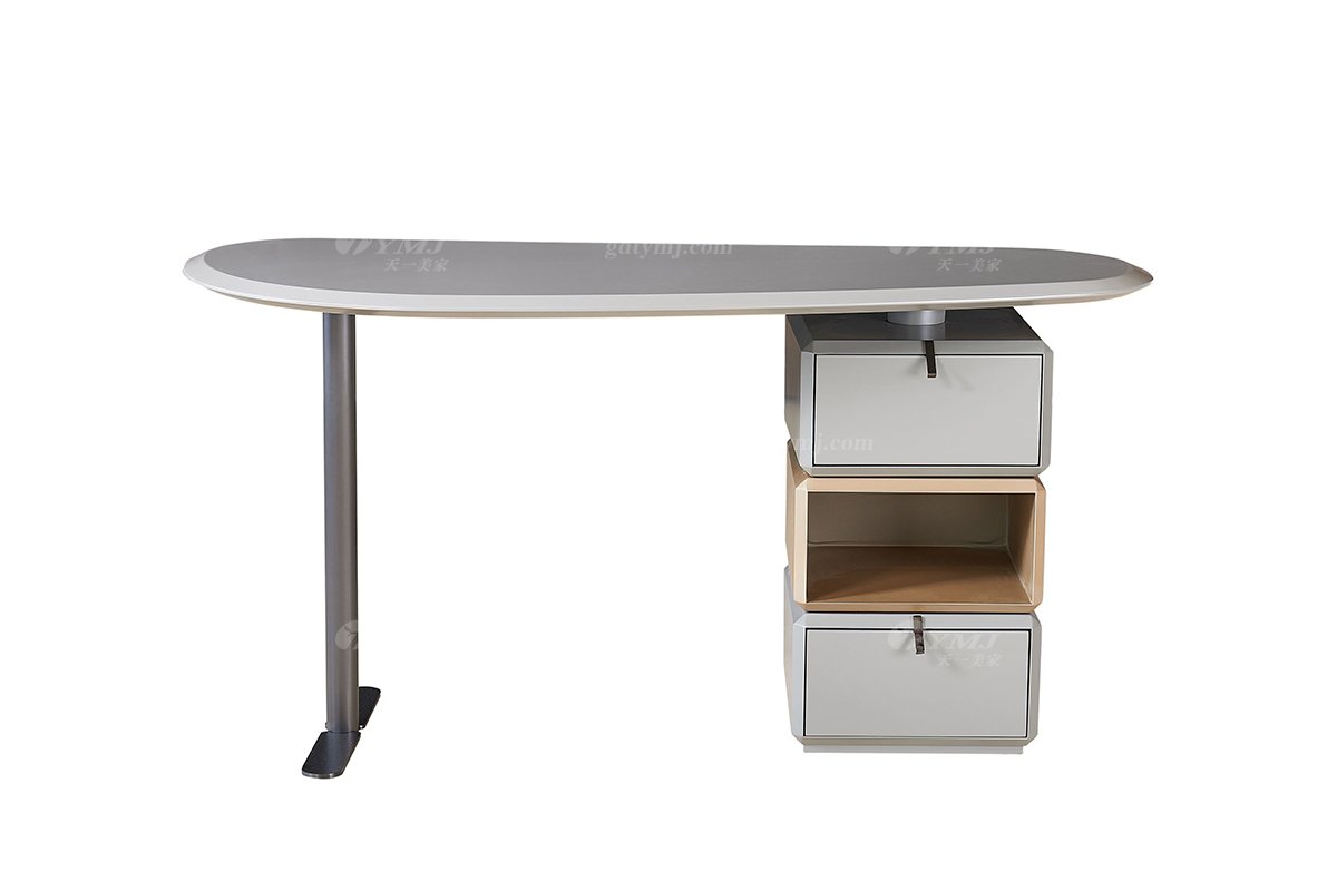  现代简约家具91精品久久久久久水蜜桃别墅会所家用时尚高级米灰哑光烤漆妆台书桌2116书桌