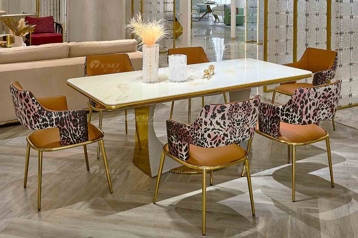 意式亚洲成AV人在线观看片水蜜桃91精品久久久久久水蜜桃别墅会所大宅家用奢华大气编织纹皮+大理石2.4米长餐台FB205D25CXL场景